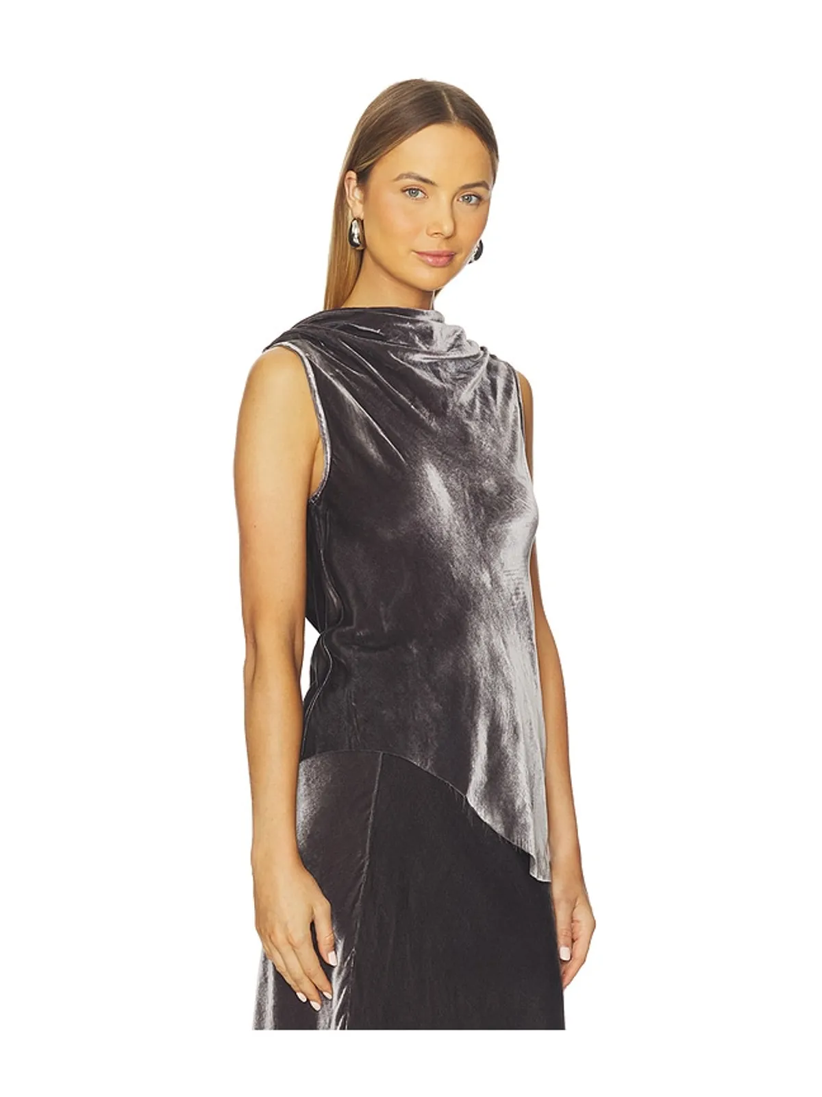 Marques ' Almeida VELVET COWL NECK トップ - 画像3