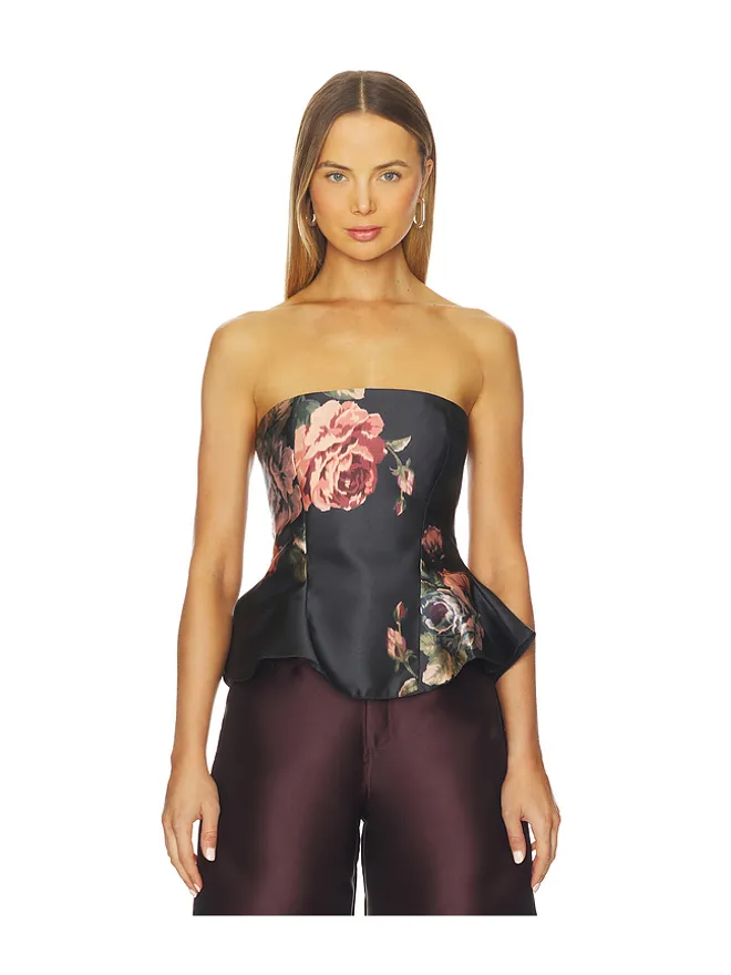 Marques ' Almeida Marques ' Almeida FLOWER PRINTED STRAPLESS トップの商品画像