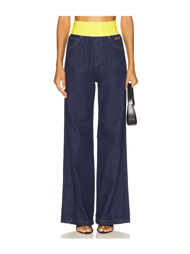 MSGM MSGM Waistband Wide Leg Jeanの商品画像