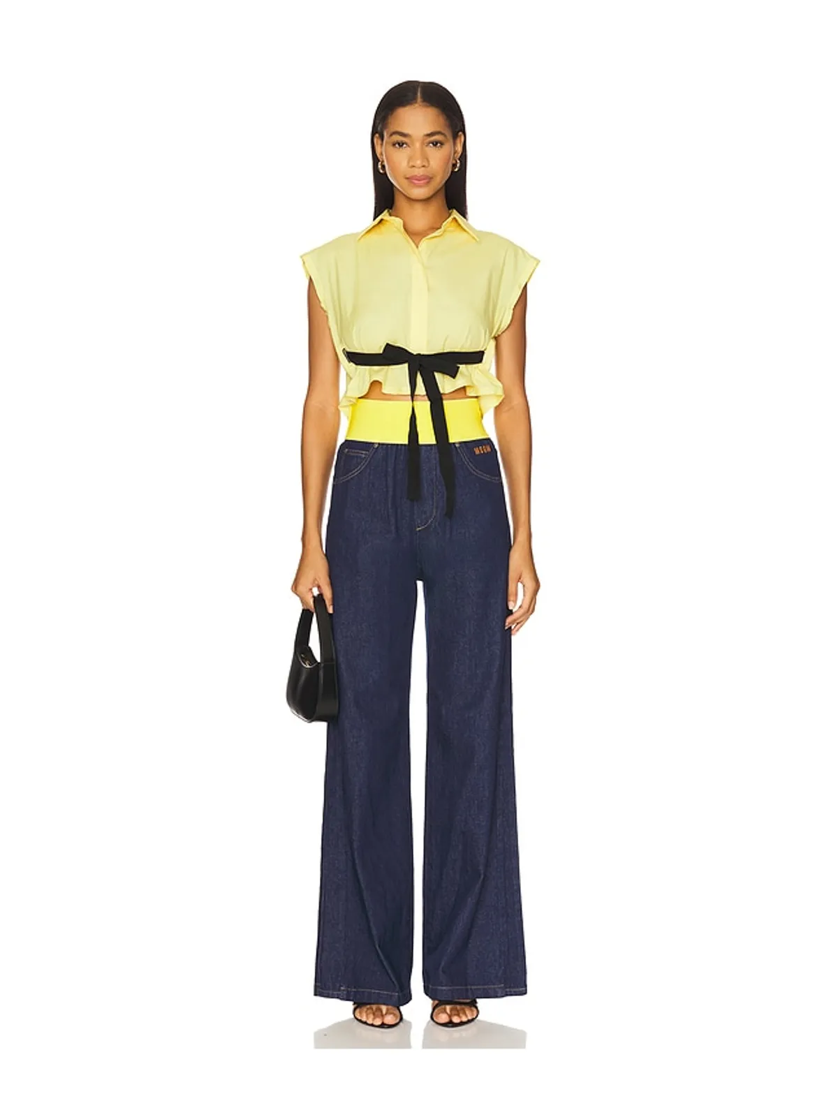 MSGM Waistband Wide Leg Jean - 画像5