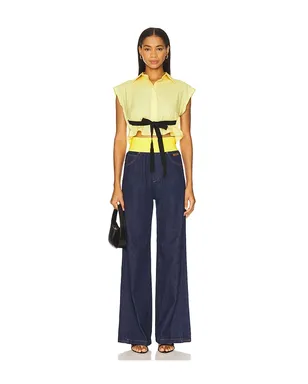 MSGM Waistband Wide Leg Jean - サムネイル5