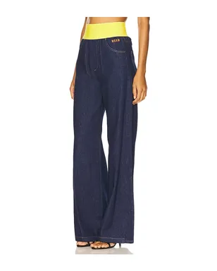MSGM Waistband Wide Leg Jean - サムネイル3