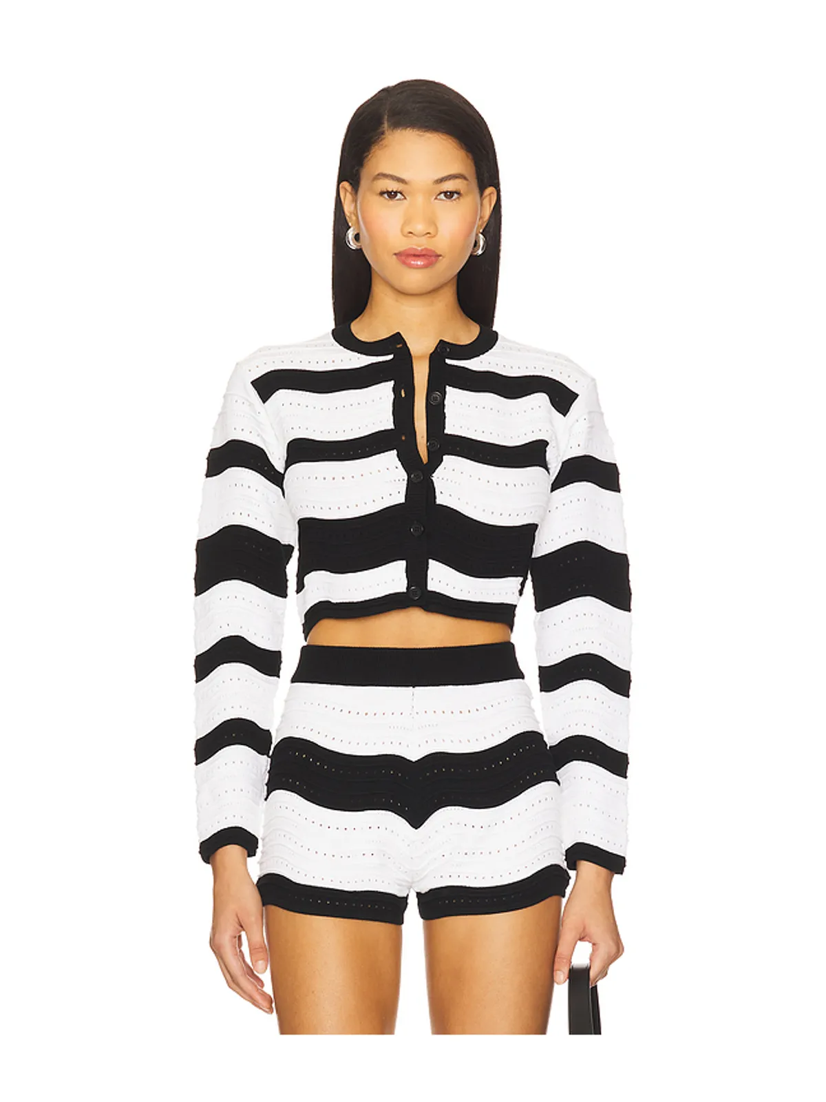 MSGM ニットカーディガン - Black,White. - 画像1