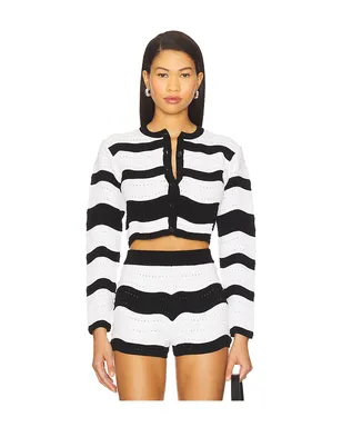 MSGM ニットカーディガン - Black,White. - サムネイル1