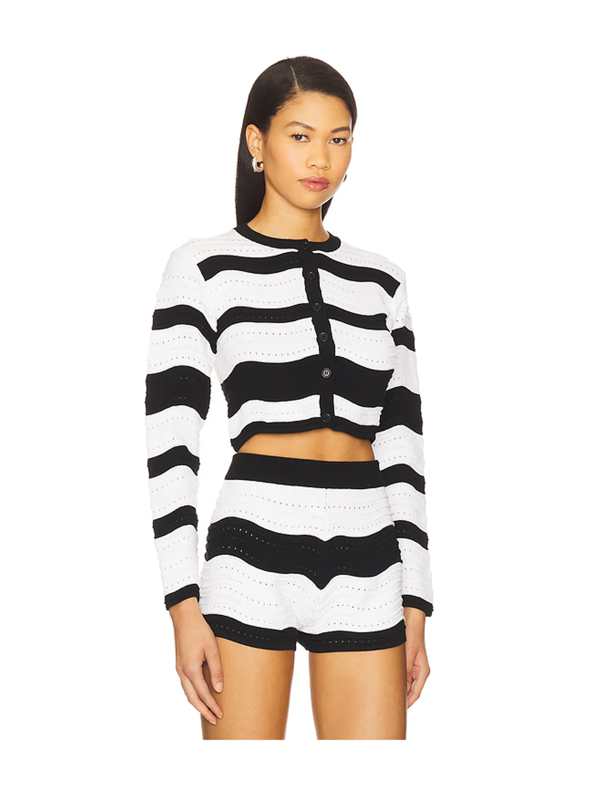 MSGM ニットカーディガン - Black,White. - 画像2
