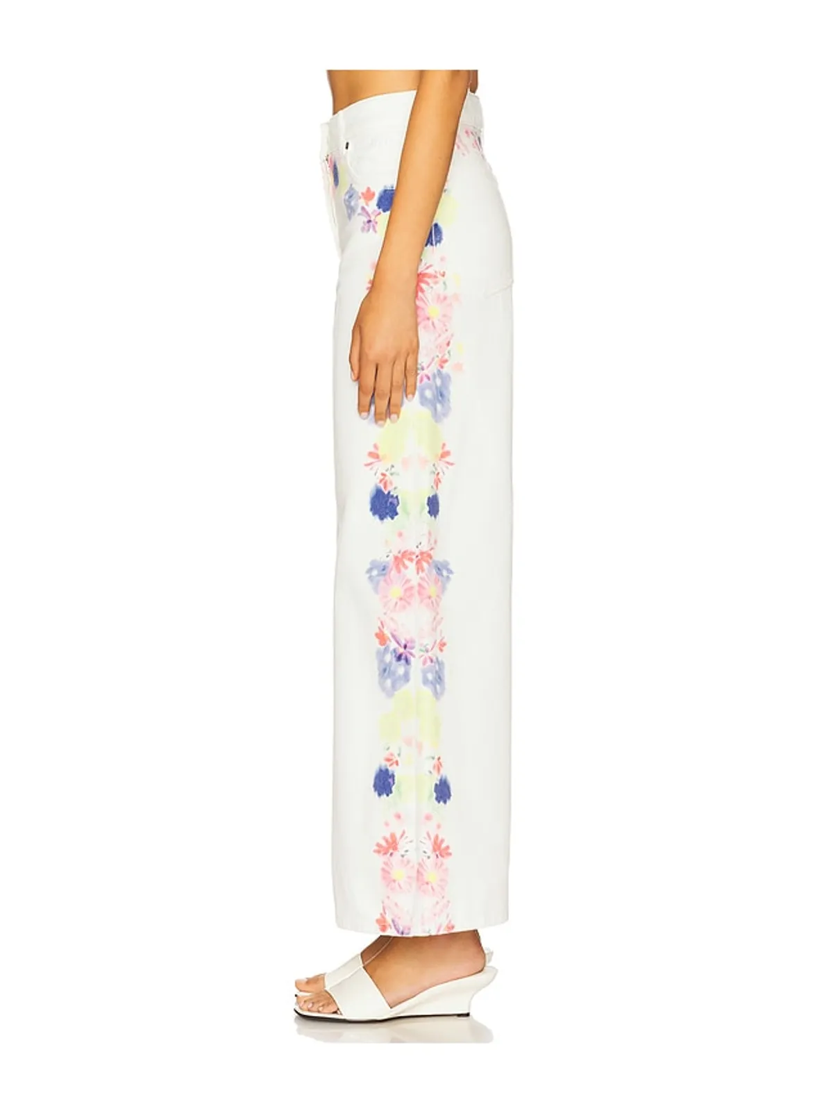 MSGM プリント入りワイドレッグパンツ - 画像3