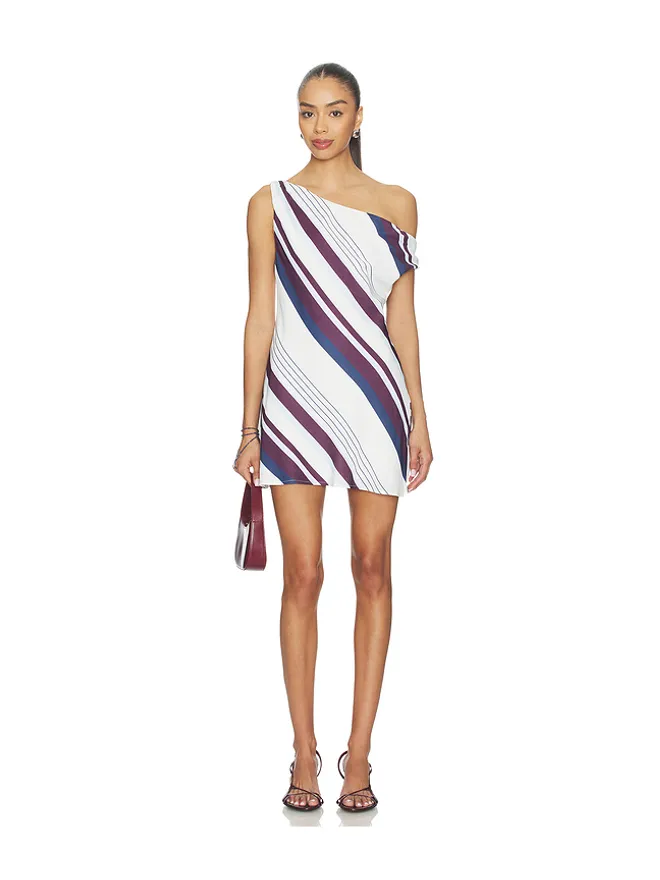 MADISON THE LABEL MADISON THE LABEL BLAINE MINI ドレス - White,Wine.の商品画像