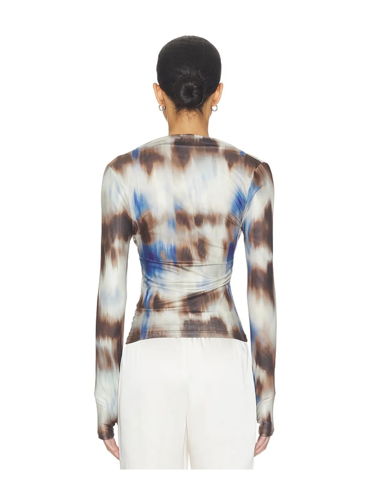 MADISON THE LABEL LAURY MESH トップ - Neutral,Blue. - 画像3