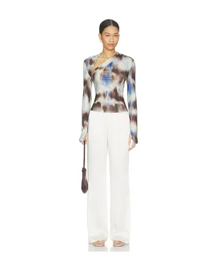 MADISON THE LABEL LAURY MESH トップ - Neutral,Blue. - サムネイル4