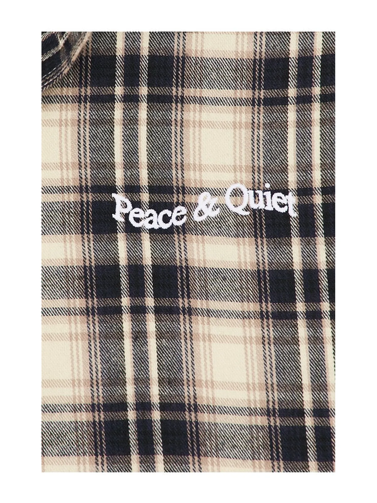 Museum of Peace and Quiet WORDMARK シャツ - Blue,Beige. - 画像5