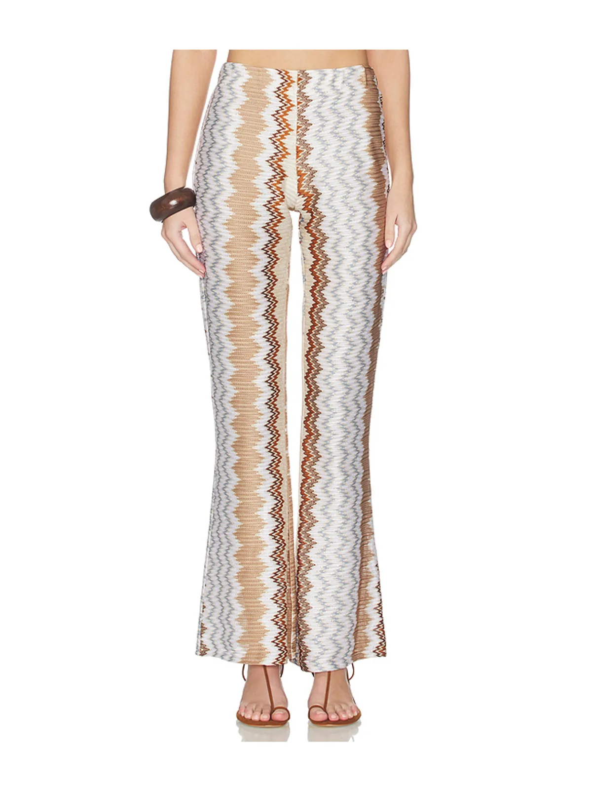 My Beachy Side VINA パンツ - Brown,White. - 画像1