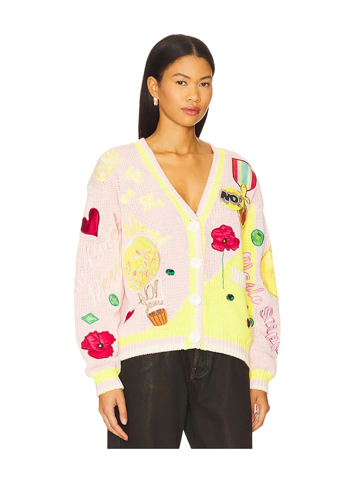 No! Jeans WIZARD カーディガン - Pink,Yellow. - 画像2