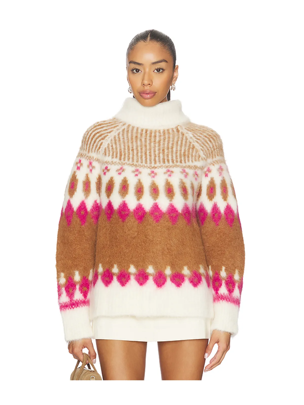 NAADAM プルオーバー - Brown,Fuchsia. - 画像2
