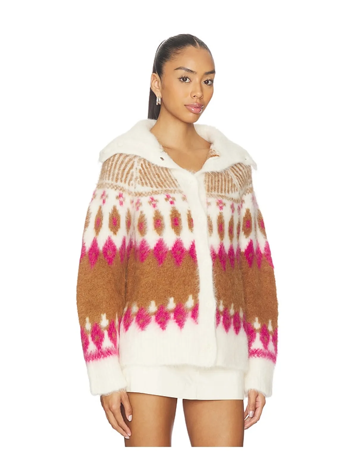NAADAM プルオーバー - Brown,Fuchsia. - 画像3