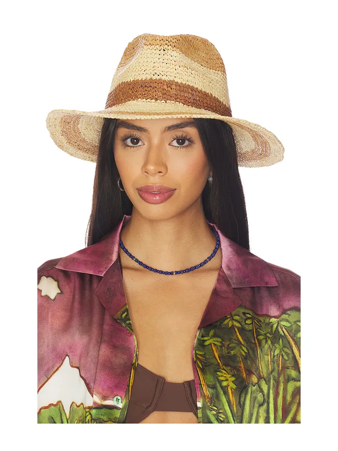 Nikki Beach Nikki Beach SAMANTHA フェドーラハット - Beige,Brown.の商品画像