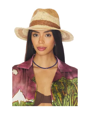 Nikki Beach SAMANTHA フェドーラハット - Beige,Brown. - サムネイル1