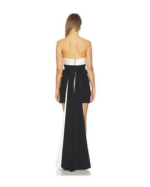 The New Arrivals by Ilkyaz Ozel LALANI ドレス - Black,White. - サムネイル3