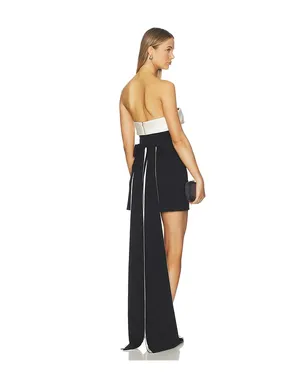 The New Arrivals by Ilkyaz Ozel LALANI ドレス - Black,White. - サムネイル4