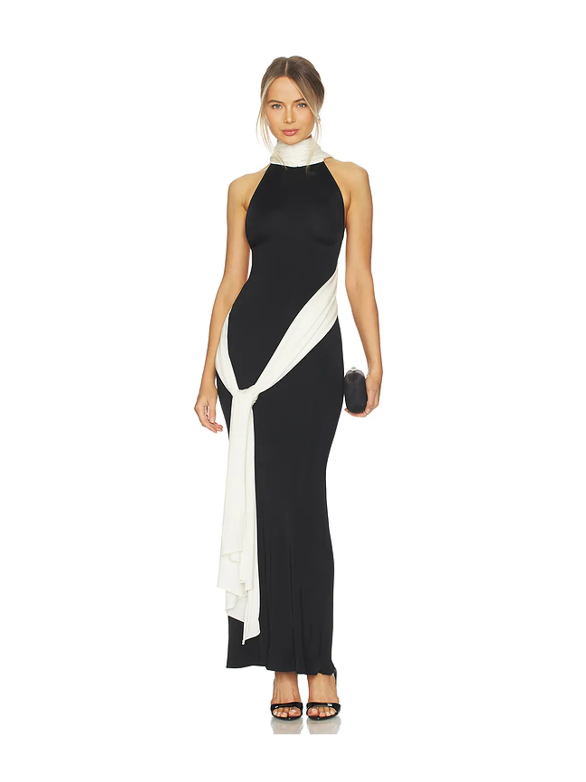 The New Arrivals by Ilkyaz Ozel LEIA ドレス - Black,White. - 画像1