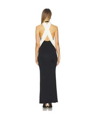 The New Arrivals by Ilkyaz Ozel LEIA ドレス - Black,White. - サムネイル3