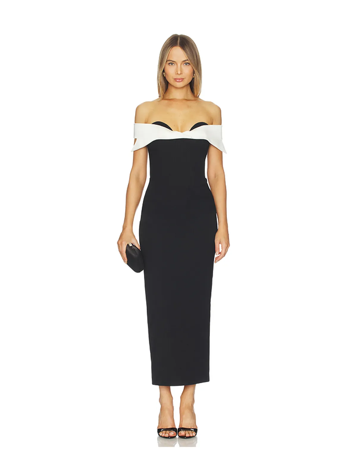 The New Arrivals by Ilkyaz Ozel JACQUELINE ドレス - Black,White. - 画像1