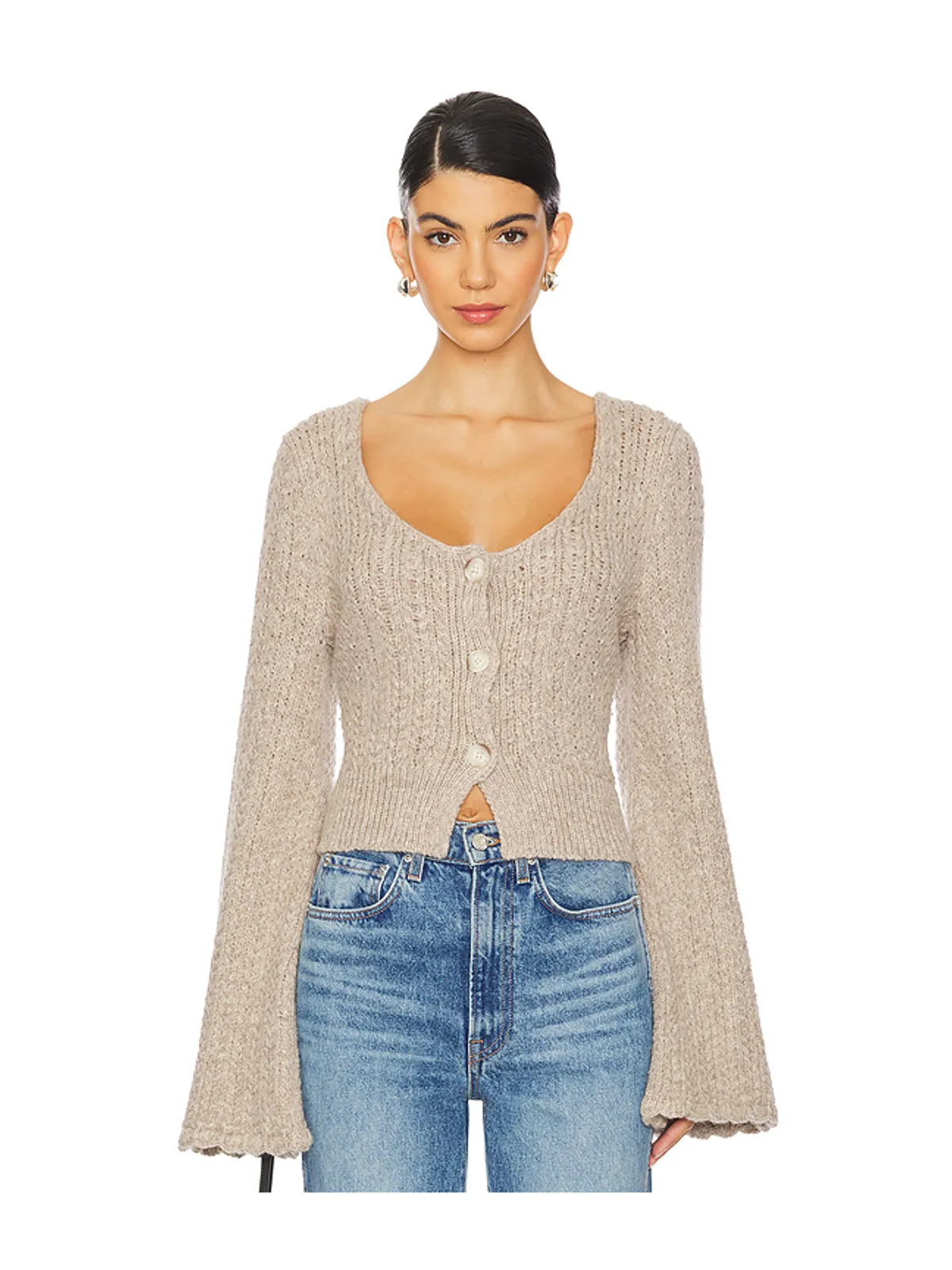 Nation Los Angeles BERENICE ROUND NECK カーディガン - 画像1