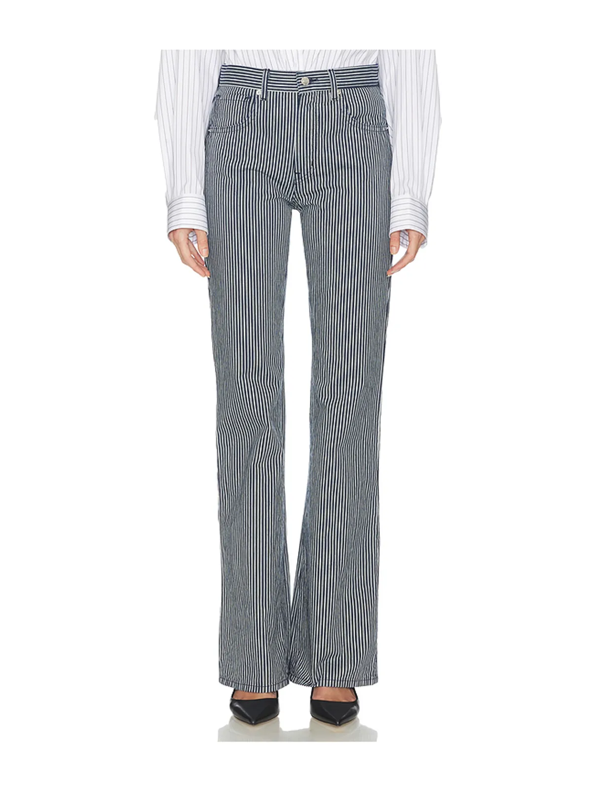 NILI LOTAN Celia Striped Jean - 画像1