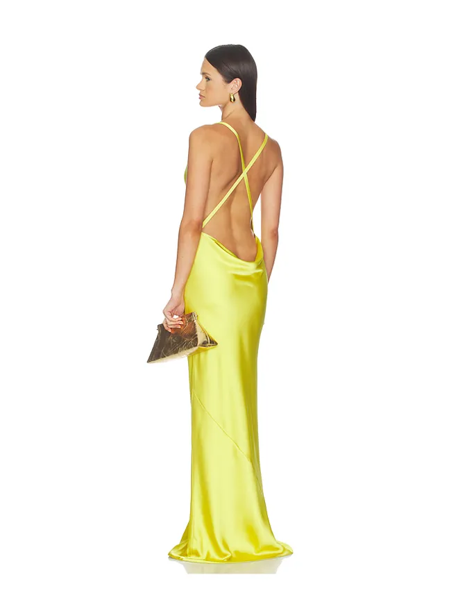 Norma Kamali Norma Kamali Cross Back Bias Gownの商品画像