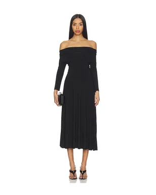 Norma Kamali 3/4 SLEEVE COWL NECK FLARED ドレス - サムネイル1