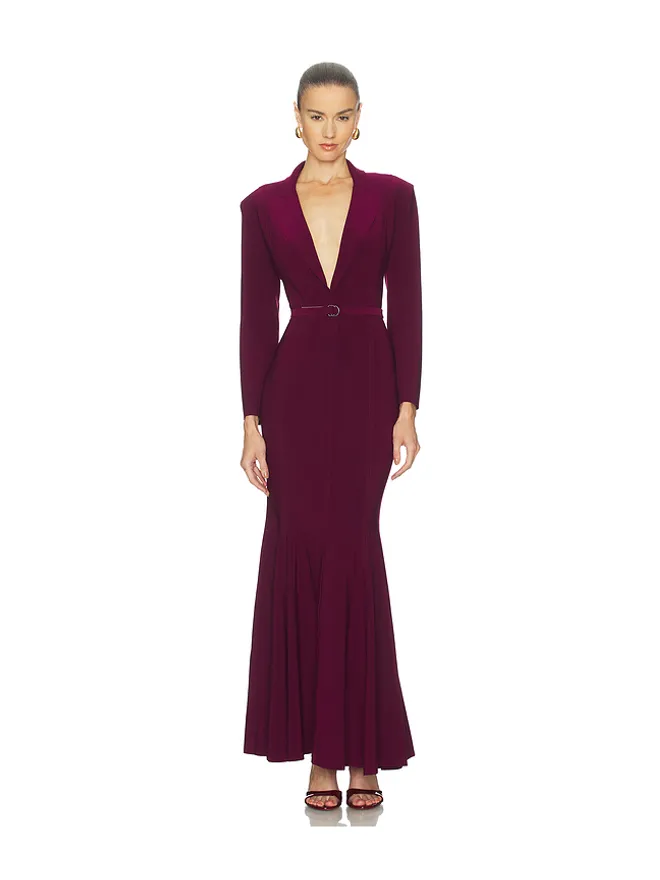 Norma Kamali Norma Kamali シングルブレスト フィッシュテールガウンの商品画像