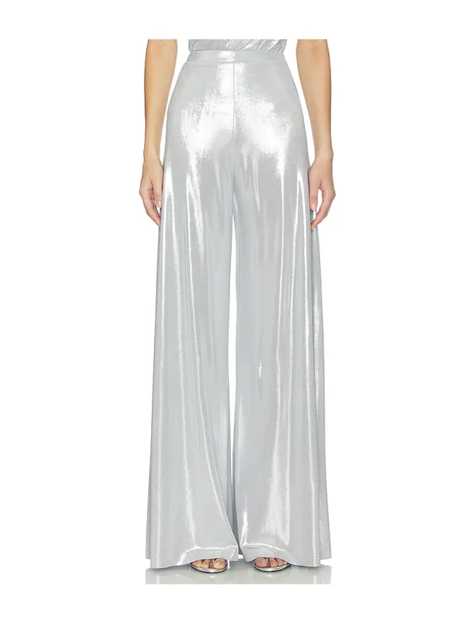 Norma Kamali Norma Kamali BIAS パンツ - Metallic Silver, grey.の商品画像
