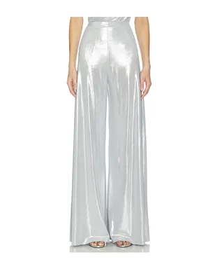 Norma Kamali BIAS パンツ - Metallic Silver, grey. - サムネイル1