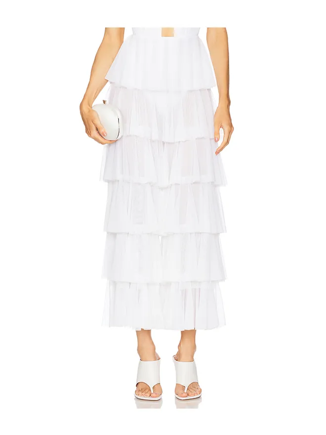 Norma Kamali Norma Kamali ワイドレッグフリルパンツの商品画像