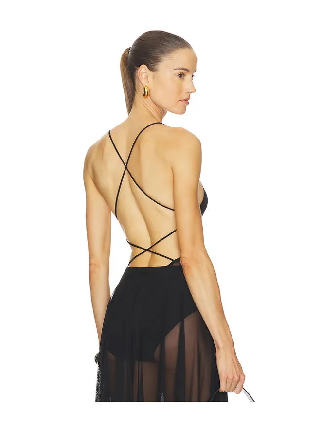 Norma Kamali Norma Kamali ローバックファラスリップボディスーツの商品画像