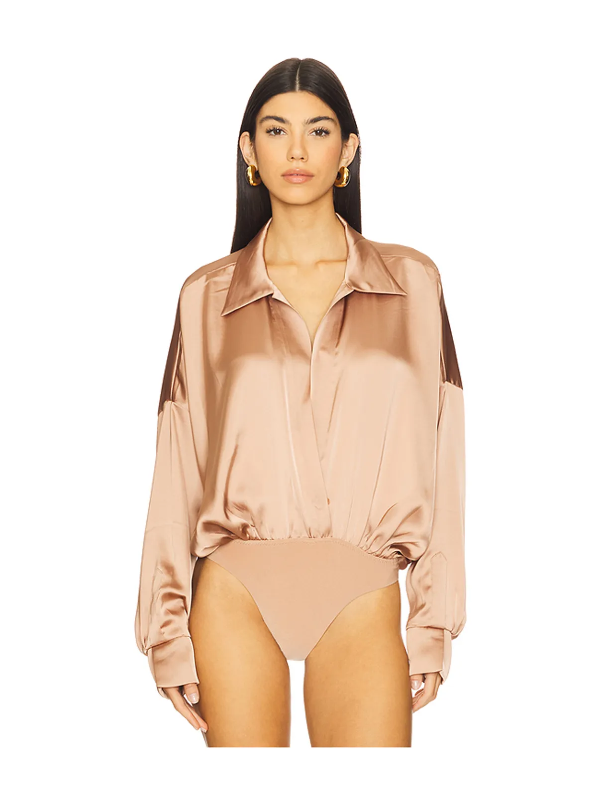 Norma Kamali スーパーオーバーサイズボーイフレンドNKシャツボディスーツ - 画像2