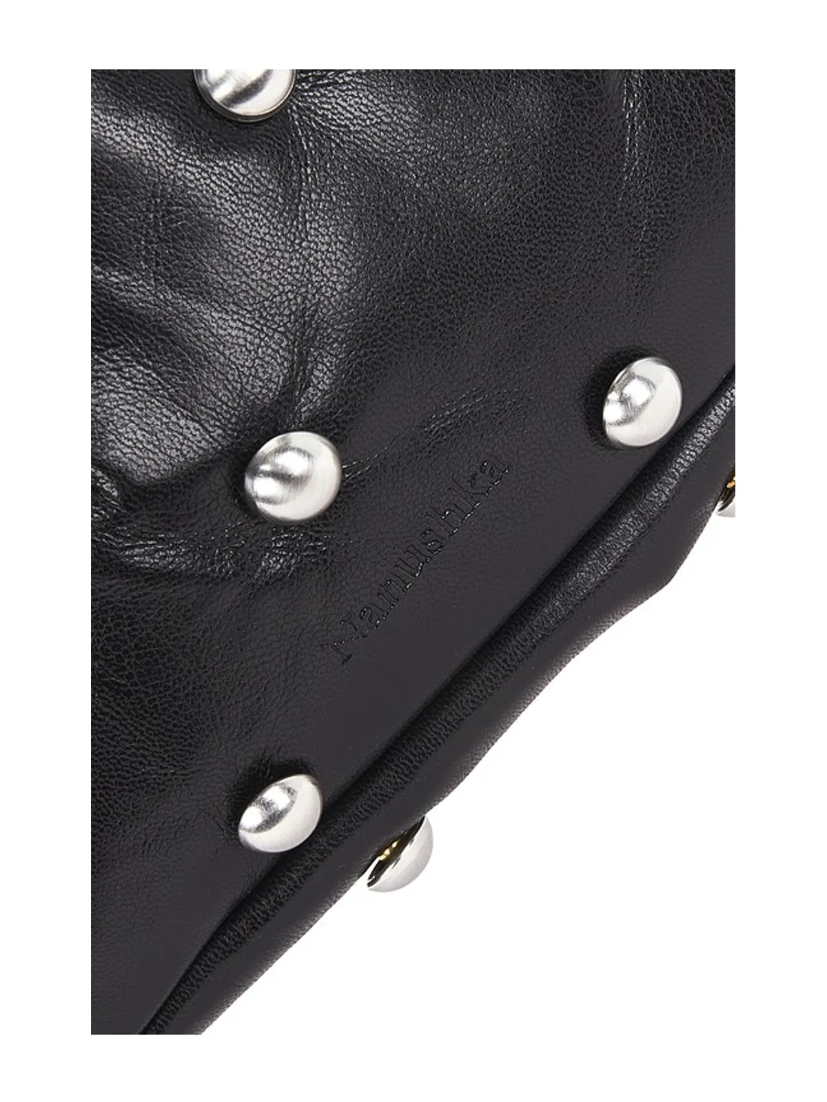 Nanushka JEN クラッチバッグ - Black,Metallic Silver. - 画像6