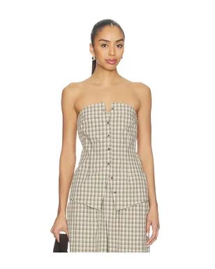 Nanushka BRITES トップ - Cream,Grey. - サムネイル1