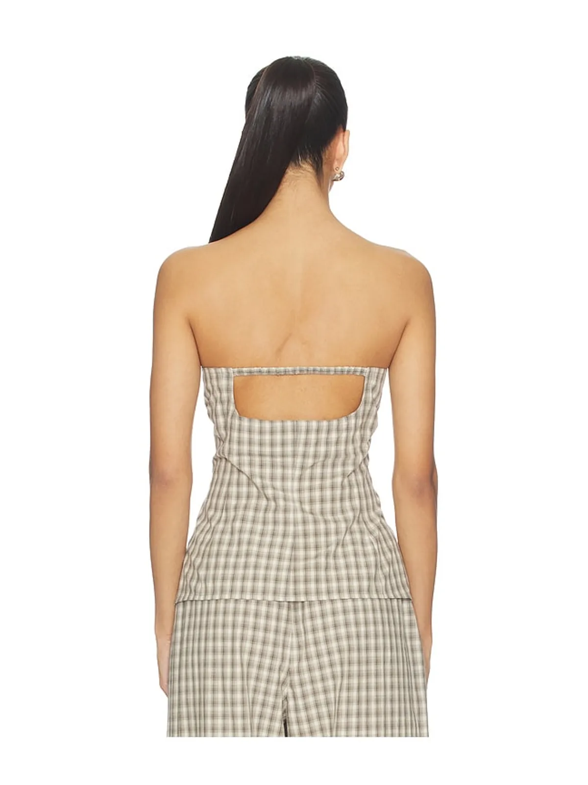 Nanushka BRITES トップ - Cream,Grey. - 画像3