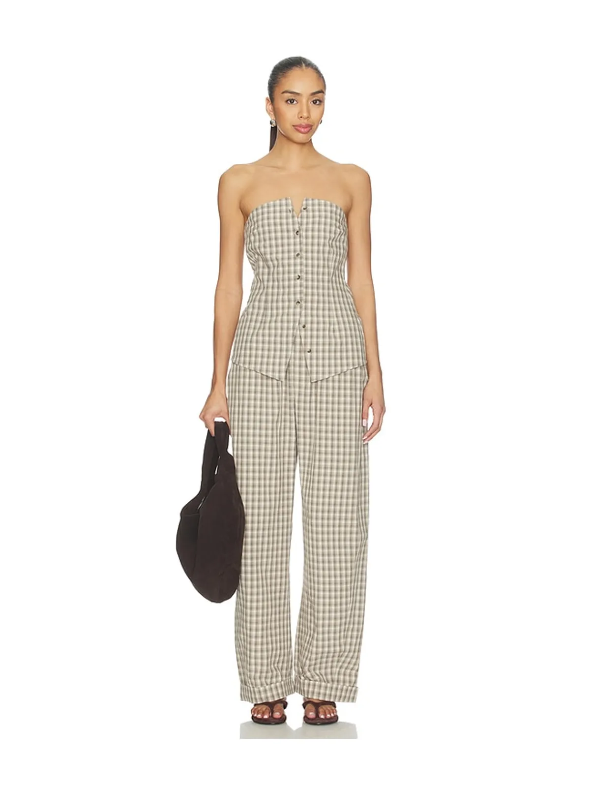 Nanushka BRITES トップ - Cream,Grey. - 画像4