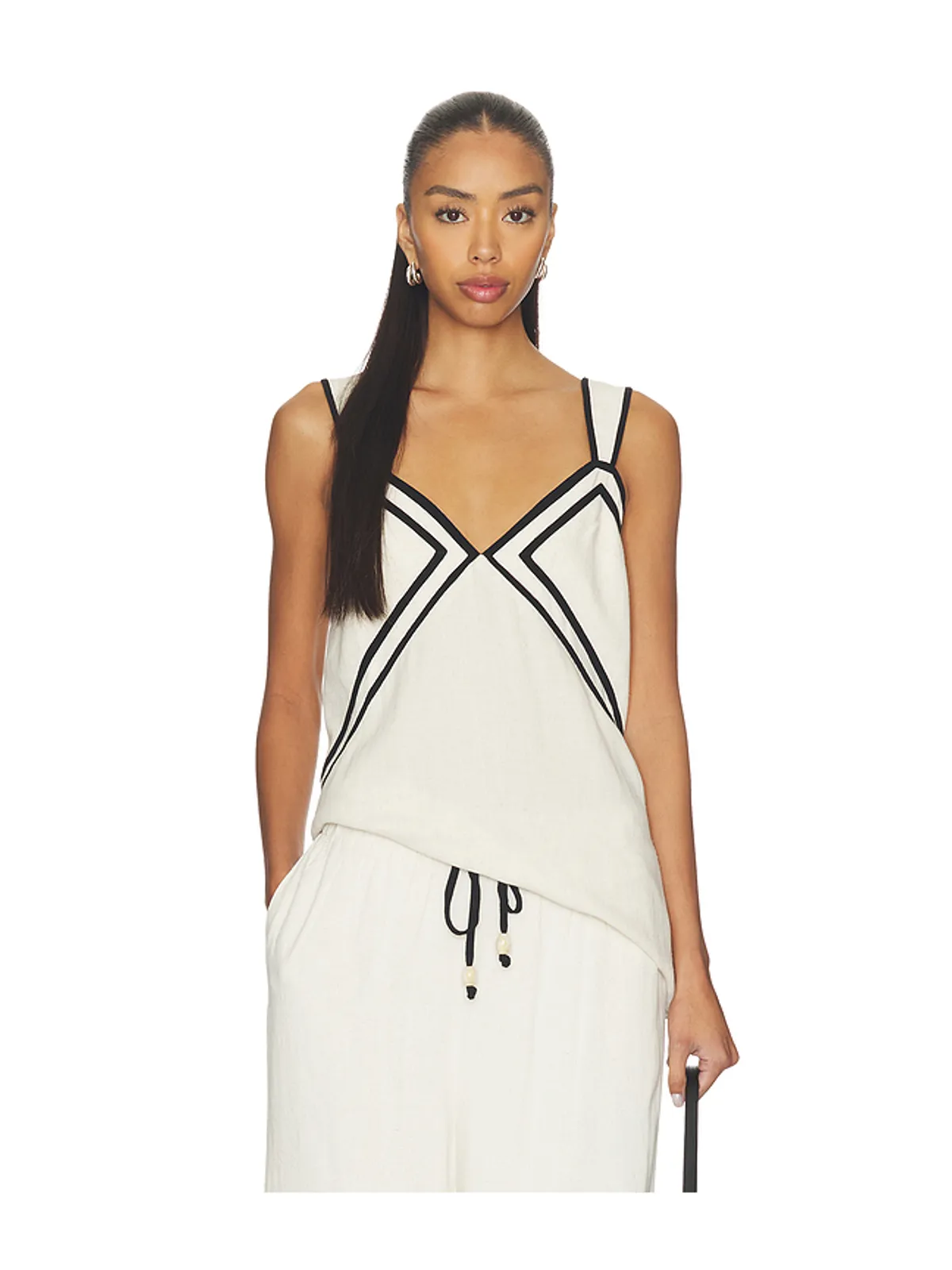 Sancia THE AIRLIE トップ - White,Black. - 画像1