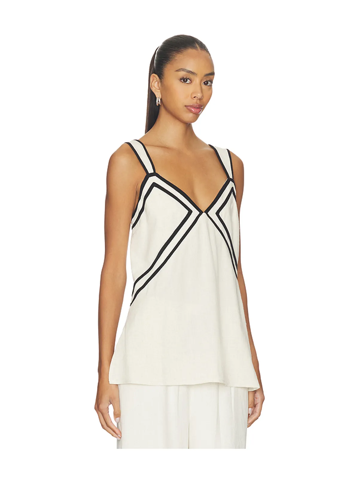 Sancia THE AIRLIE トップ - White,Black. - 画像2