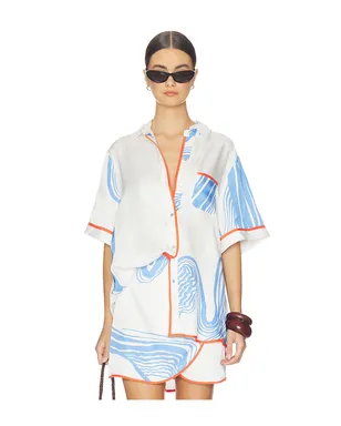 Sancia THE PEITA トップ - White,Baby Blue. - サムネイル1