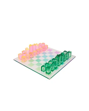 Sunnylife OMBRE LUCITE CHESS & CHECKERS SHERBERT ゲーム - サムネイル1