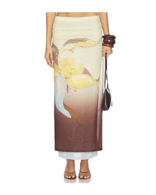 SOVERE DAHLIA スカート - Ivory,Brown. - サムネイル1