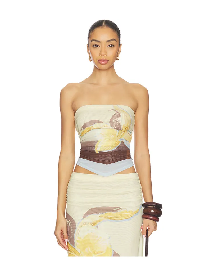 SOVERE SOVERE DAHLIA トップ - Ivory,Brown.の商品画像