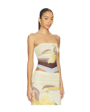SOVERE DAHLIA トップ - Ivory,Brown. - サムネイル2