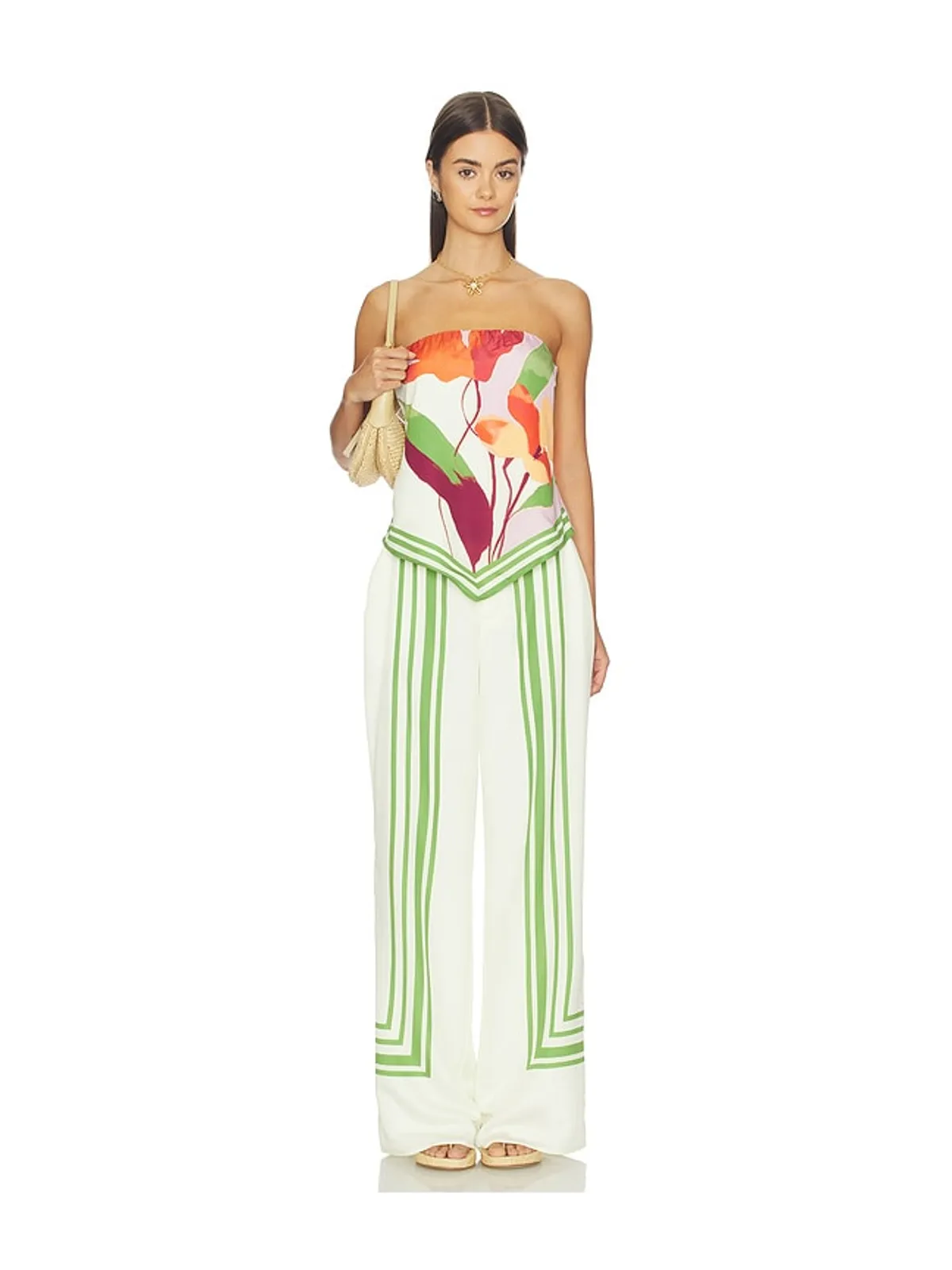 SOVERE KALEA トップ - White,Green. - 画像4