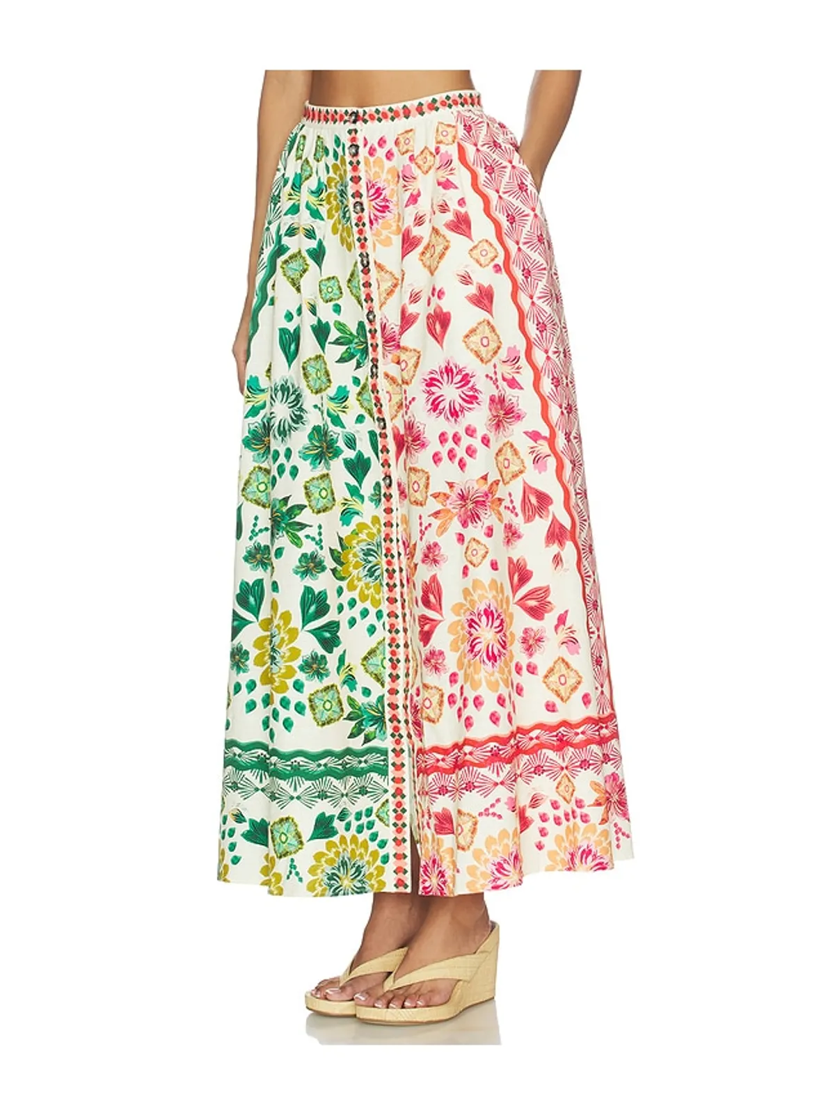 SALONI JUDI-B スカート - Green, Pink. - 画像3