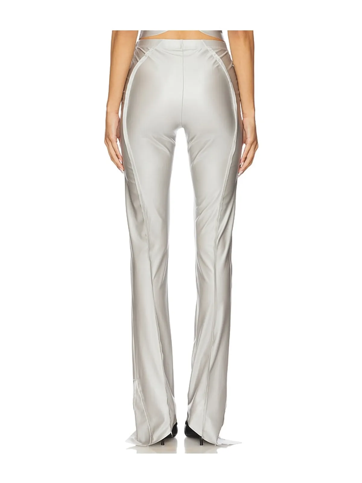 SAMI MIRO VINTAGE アシンメトリックパンツ - Metallic Silver, grey. - 画像4