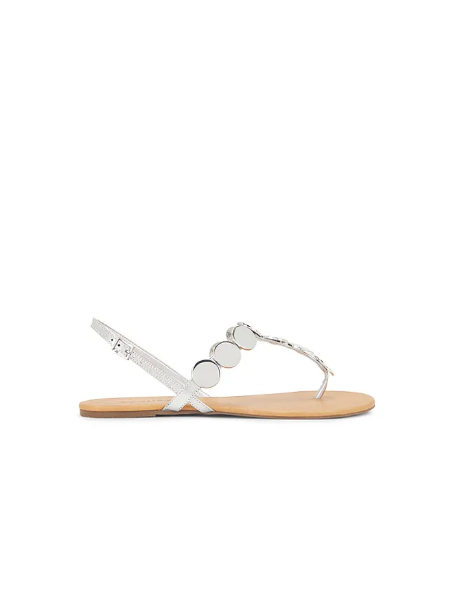 Schutz Schutz ACACIA T サンダル - Metallic Silver, grey.の商品画像